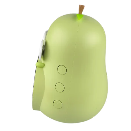 Oswietlenie-do-pokoju-dzieciecego - budzik dziecięcy led w kształcie zielonej gruszki prezent urodzinowy interblue 