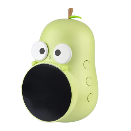 Oswietlenie-do-pokoju-dzieciecego - budzik dziecięcy led w kształcie zielonej gruszki prezent urodzinowy interblue 
