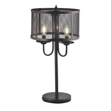 Lampki-nocne - lampka stołowa w kolorze czarnym 3x12w e14 il mio soho polux 