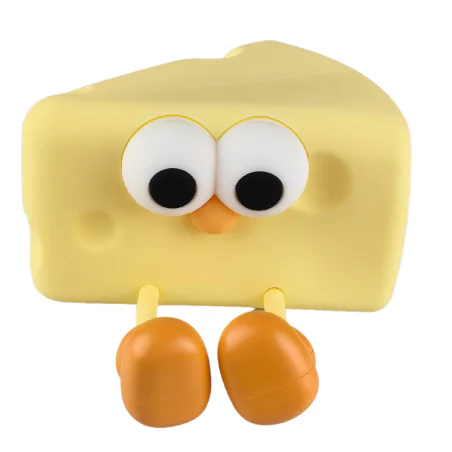 Oswietlenie-do-pokoju-dzieciecego - lampka nocna led dziecięca żółty serek świecąca zabawka interblue 