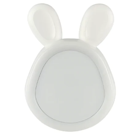 Oswietlenie-do-pokoju-dzieciecego - lampka nocna led z zegarkiem i budzikiem prezent dla dzieci zajączek interblue 