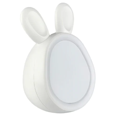 Oswietlenie-do-pokoju-dzieciecego - lampka nocna led z zegarkiem i budzikiem prezent dla dzieci zajączek interblue 