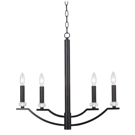 Lampy-sufitowe - żyrandol z poczwórnym źródłem światła czarny 4x12w e14 il mio hims 4 polux 