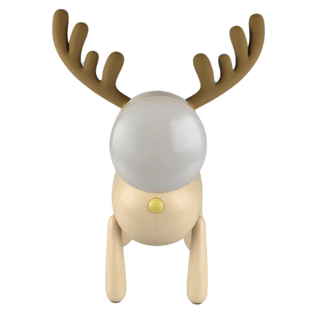 Oswietlenie-do-pokoju-dzieciecego - lampka nocna led do zasypiania dla dzieci beżowy jelonek prezent na baby shower interblue 