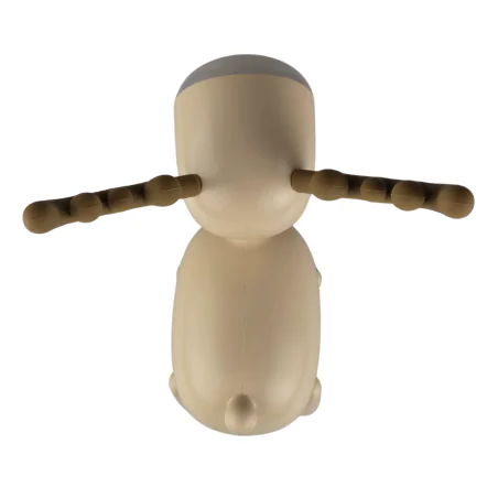 Oswietlenie-do-pokoju-dzieciecego - lampka nocna led do zasypiania dla dzieci beżowy jelonek prezent na baby shower interblue 