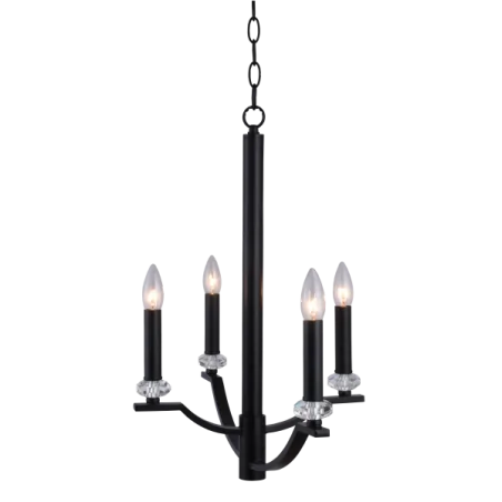 Lampy-sufitowe - żyrandol z poczwórnym źródłem światła czarny 4x12w e14 il mio hims 4 polux 