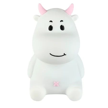 Oswietlenie-do-pokoju-dzieciecego - lampka nocna led miękka krówka różowa z regulowanym światłem prezent z okazji urodzin interblue 