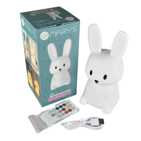 Oswietlenie-do-pokoju-dzieciecego - lampka nocna dla dzieci zajączek ze zmienną barwą światła prezent interblue 