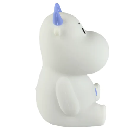 Oswietlenie-do-pokoju-dzieciecego - lampka nocna led dziecięca biało-niebieska krówka prezent na urodziny interblue 