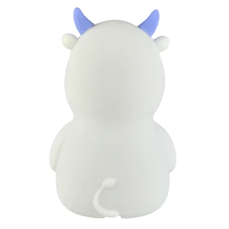 Oswietlenie-do-pokoju-dzieciecego - lampka nocna led dziecięca biało-niebieska krówka prezent na urodziny interblue 