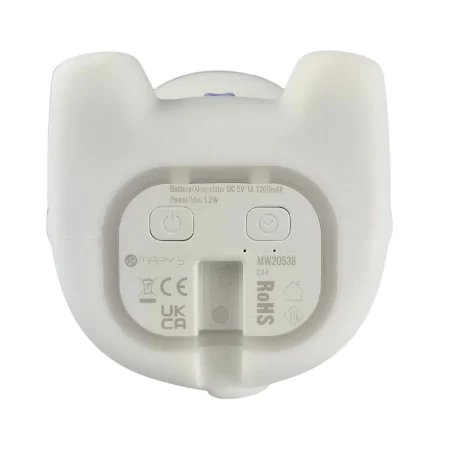 Oswietlenie-do-pokoju-dzieciecego - lampka nocna led dziecięca biało-niebieska krówka prezent na urodziny interblue 