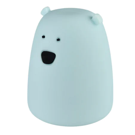 Oswietlenie-do-pokoju-dzieciecego - lampka nocna dziecięca na baterie niebieski miś prezent dla niemowlaka interblue 