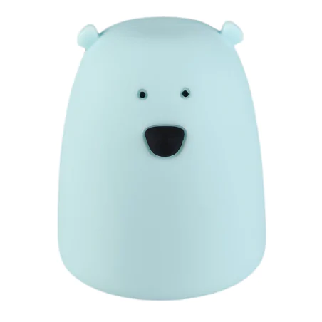 Oswietlenie-do-pokoju-dzieciecego - lampka nocna dziecięca na baterie niebieski miś prezent dla niemowlaka interblue 