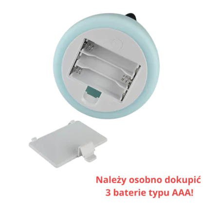 Oswietlenie-do-pokoju-dzieciecego - lampka nocna dziecięca na baterie niebieski miś prezent dla niemowlaka interblue 