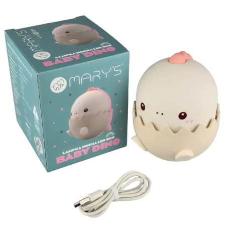 Oswietlenie-do-pokoju-dzieciecego - lampka nocna dla dziecka baby dino różowy prezent na baby shower interblue 