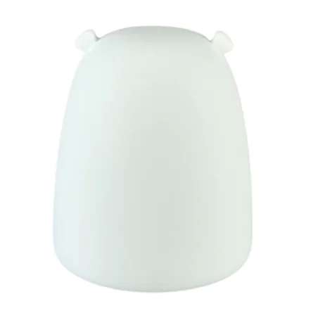 Oswietlenie-do-pokoju-dzieciecego - lampka nocna biały miś na baterie z regulacją światła prezent na roczek interblue 