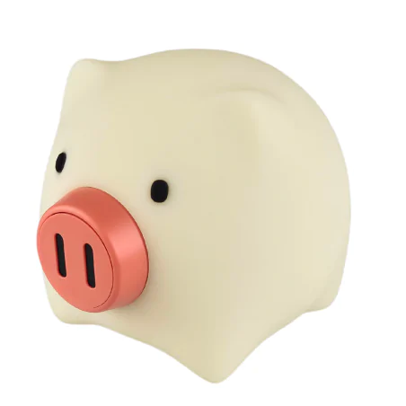 Oswietlenie-do-pokoju-dzieciecego - lampka nocna stołowa led w kształcie świnki interblue 