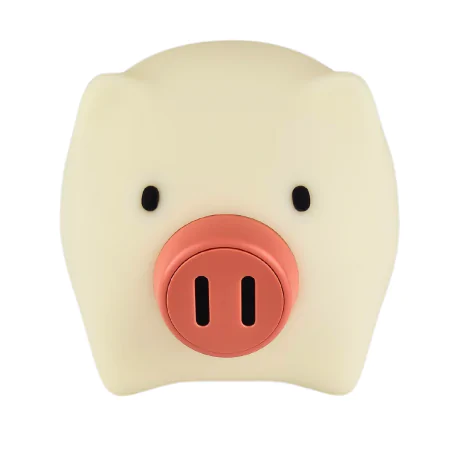 Oswietlenie-do-pokoju-dzieciecego - lampka nocna stołowa led w kształcie świnki interblue 