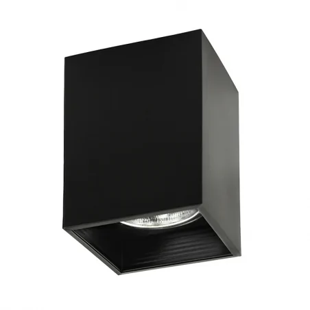 Oprawy-sufitowe - oprawa natynkowa kwadratowa czarna jupiter k11 307798 polux 