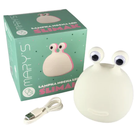 Oswietlenie-do-pokoju-dzieciecego - lampka nocna led stołowa prezent dla dziecka uroczy ślimak interblue 