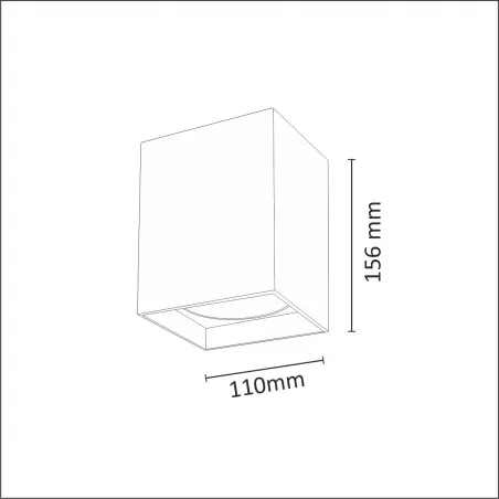 Oprawy-sufitowe - oprawa natynkowa kwadratowa czarna jupiter k11 307798 polux 