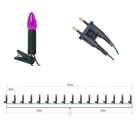 Oswietlenie-choinkowe - światełka choinkowe retro tradycyjne kolorowe świeczki z prl kch-5 