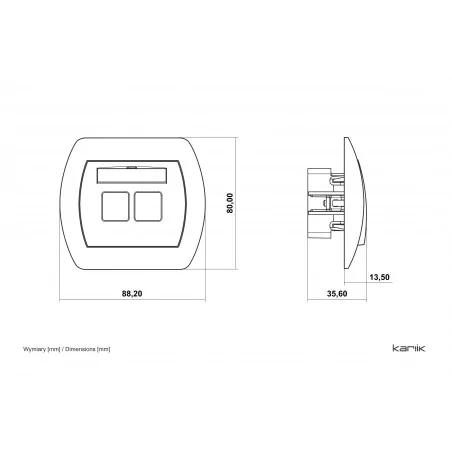 Gniazda-antenowe - gf-2 gniazdo podwójne antenowe typu f (sat) niklowany białe trend karlik 