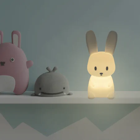Oswietlenie-do-pokoju-dzieciecego - lampka nocna dla dzieci zajączek ze zmienną barwą światła prezent interblue 