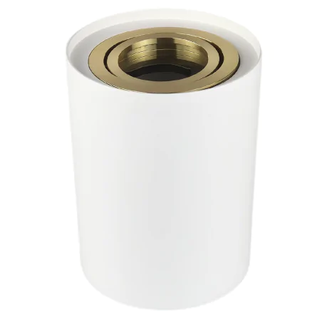 Oprawy-sufitowe - 04239 biało złota tuba oprawa sufitowa hary c gu10  ideus 