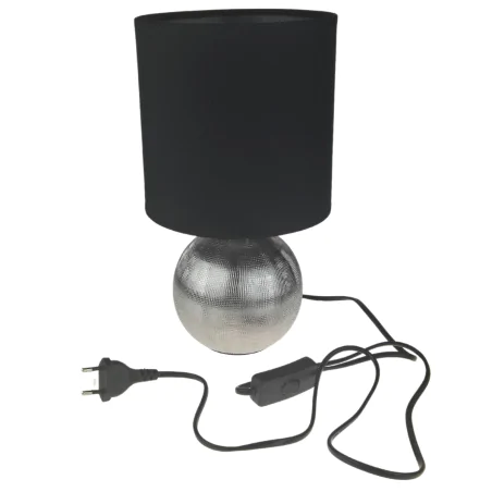 Lampki-nocne - stylowa lampka na stolik w stylu glamour hit perlo silver/black 03290 ideus 
