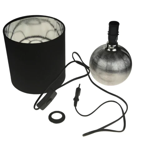 Lampki-nocne - stylowa lampka na stolik w stylu glamour hit perlo silver/black 03290 ideus 