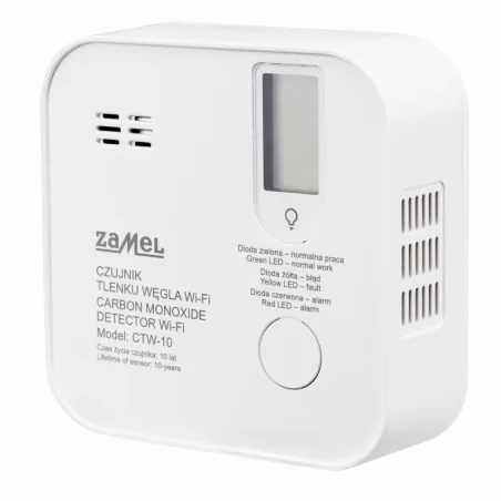 Czujniki-czadu - detektor czadu wifi na aplikację tuya zamel 