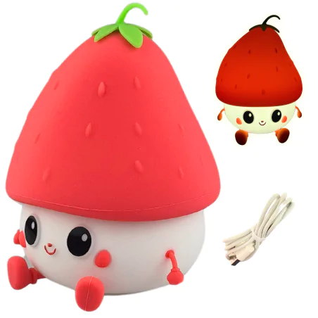 Oswietlenie-do-pokoju-dzieciecego - lampka nocna stołowa dla dzieci truskawka prezent dla dziecka interblue 