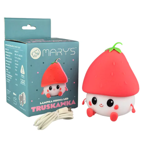 Oswietlenie-do-pokoju-dzieciecego - lampka nocna stołowa dla dzieci truskawka prezent dla dziecka interblue 
