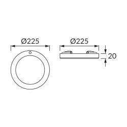 Plafony - 03901 plafon z czujnikiem ruchu led c mvs 18w white cct olgierd ideus 