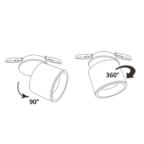 Oprawy-sufitowe - oczko przegubowe podtynkowe biało-złote haron 20w 1500lm 309464 polux 