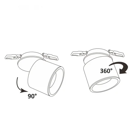 Oprawy-sufitowe - oczko przegubowe podtynkowe biało-złote haron 20w 1500lm 309464 polux 