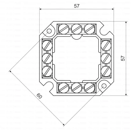 Szybkozlaczki - s-66 pierścień rozgałeźny do puszek metalowych listwa płytka zaciskowa 4 złączki 3x4mm2 kopos 