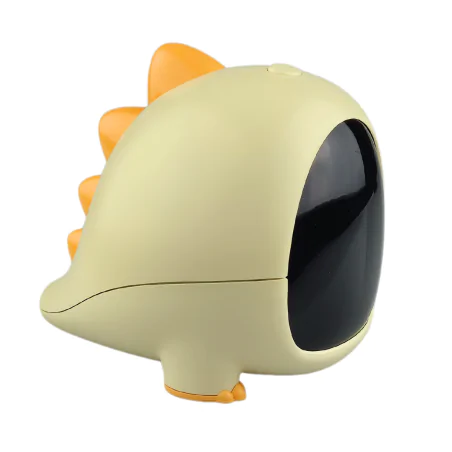 Oswietlenie-do-pokoju-dzieciecego - budzik zegarek upominek dla dziecka mały dino żółty interblue 