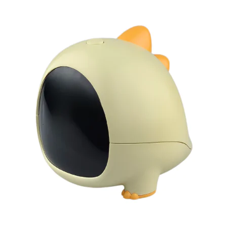 Oswietlenie-do-pokoju-dzieciecego - budzik zegarek upominek dla dziecka mały dino żółty interblue 