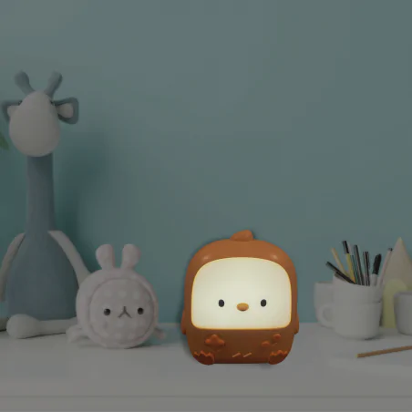 Oswietlenie-do-pokoju-dzieciecego - lampka nocna led dziecięca żółty kurczaczek zabawka interblue 