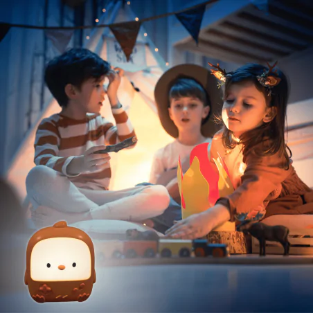 Oswietlenie-do-pokoju-dzieciecego - lampka nocna led dziecięca żółty kurczaczek zabawka interblue 