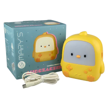 Oswietlenie-do-pokoju-dzieciecego - lampka nocna led dziecięca żółty kurczaczek zabawka interblue 
