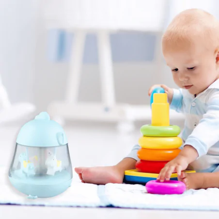 Oswietlenie-do-pokoju-dzieciecego - pozytywka dla dziecka z melodią niebieska karuzela prezent dla noworodka interblue 