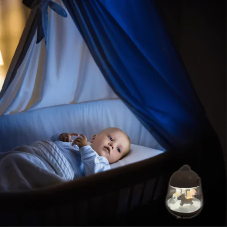 Oswietlenie-do-pokoju-dzieciecego - pozytywka dla dziecka z melodią niebieska karuzela prezent dla noworodka interblue 