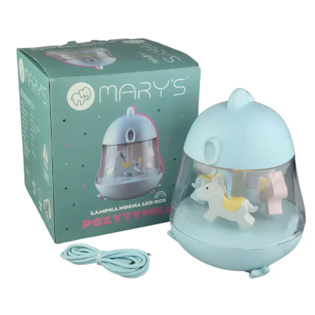 Oswietlenie-do-pokoju-dzieciecego - pozytywka dla dziecka z melodią niebieska karuzela prezent dla noworodka interblue 