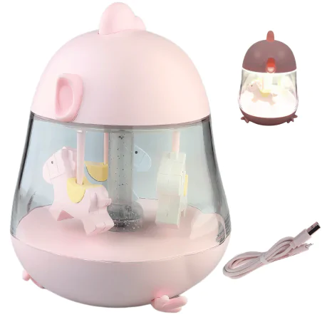 Oswietlenie-do-pokoju-dzieciecego - lampka nocna z pozytywką z melodią karuzela dla dziecka prezent na chrzest interblue 