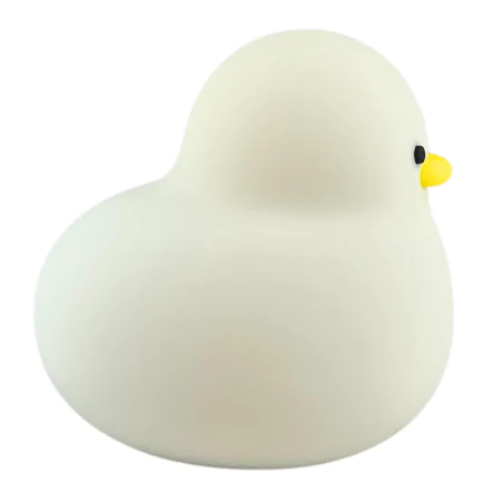 Oswietlenie-do-pokoju-dzieciecego - lampka nocna led silikonowa dziecięca zabawka miękka kaczuszka interblue 