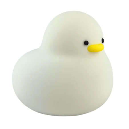 Oswietlenie-do-pokoju-dzieciecego - lampka nocna led silikonowa dziecięca zabawka miękka kaczuszka interblue 