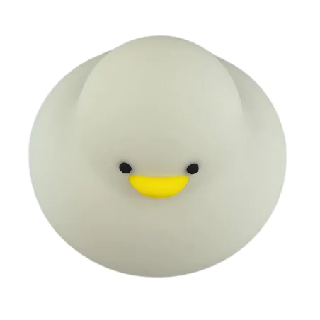 Oswietlenie-do-pokoju-dzieciecego - lampka nocna led silikonowa dziecięca zabawka miękka kaczuszka interblue 